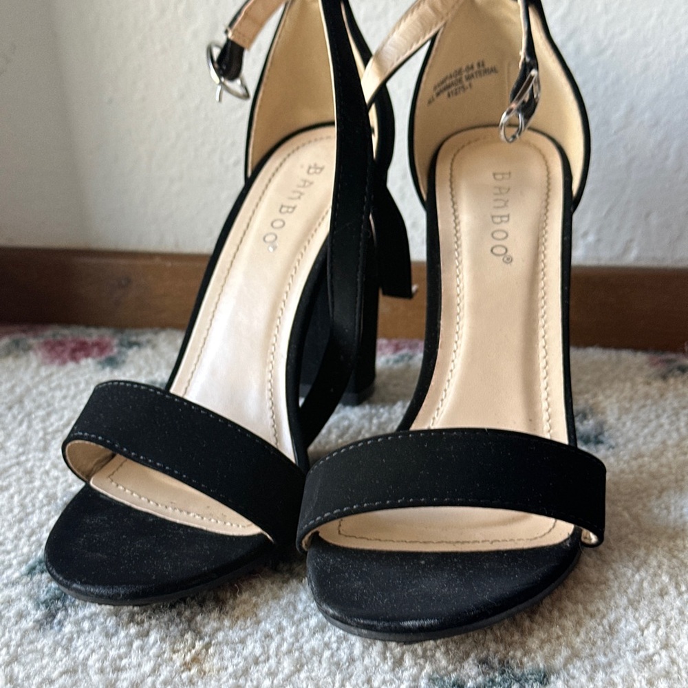 Bamboo Black Women's Heels